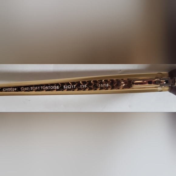 Cole Haan Womens CH5024 240 Soft Tort Eyeglass Frames 52-17-135 - FRAMES ONLY - Picture 5 of 5